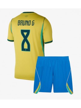 Brasilien Bruno Guimaraes #8 Replika Hemmakläder Barn VM 2026 Kortärmad (+ byxor)